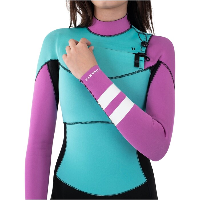 2024 Hurley Mujer Advant 4/3mm Chest Zip Neopreno WFS0013403 - Pistachio